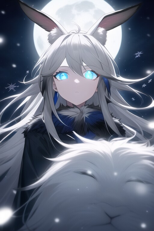 月光の下で