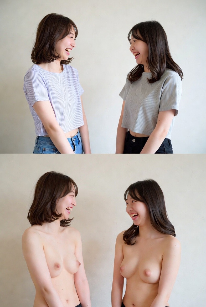 姉妹の着衣と脱衣