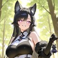 獣人族のオオカミちゃん 2枚目