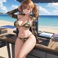 迷彩柄ビキニとパソコン💕 9枚目