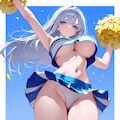超ミニスカ下乳へそ出しチア服 7枚目