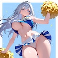 超ミニスカ下乳へそ出しチア服 9枚目