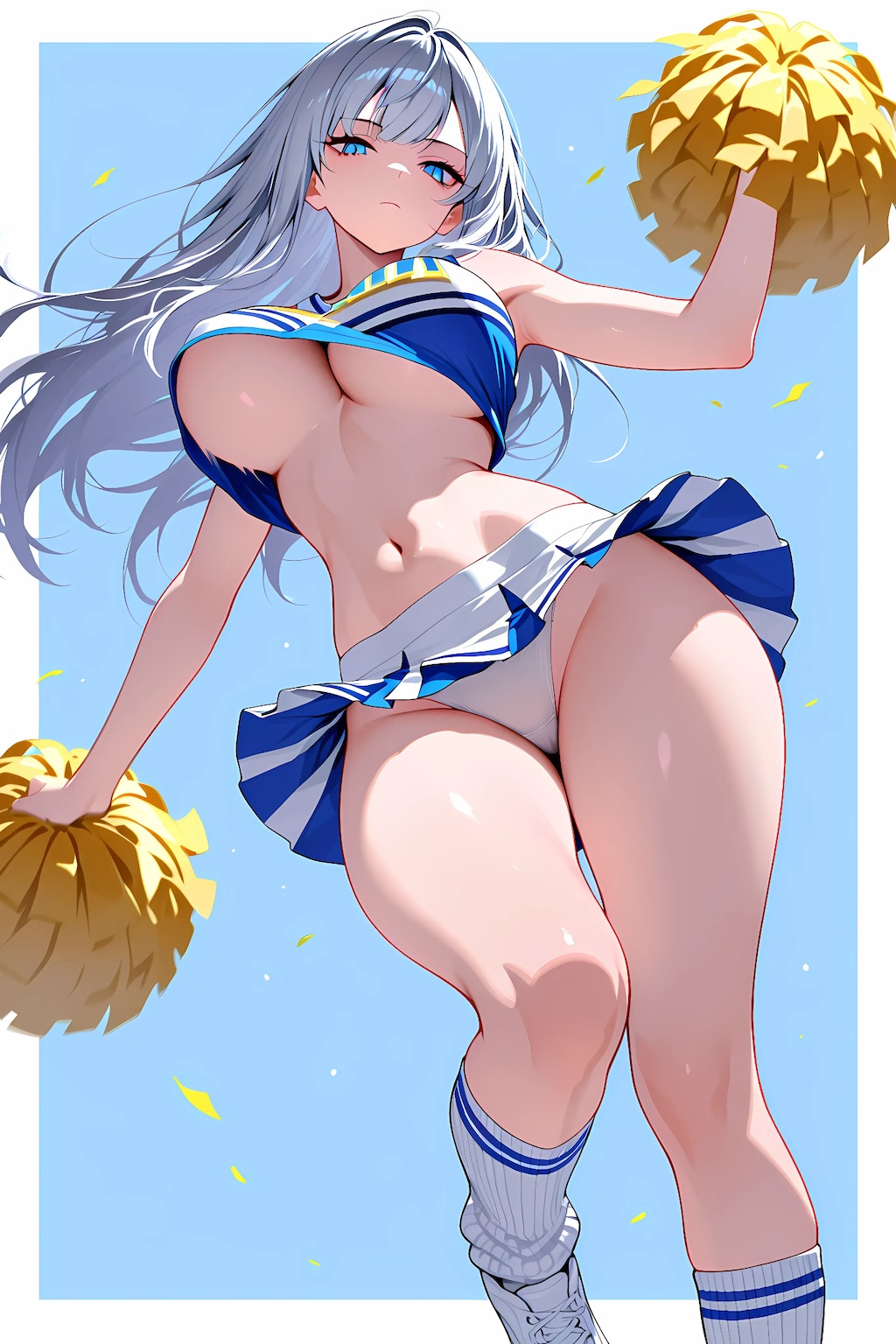 超ミニスカ下乳へそ出しチア服