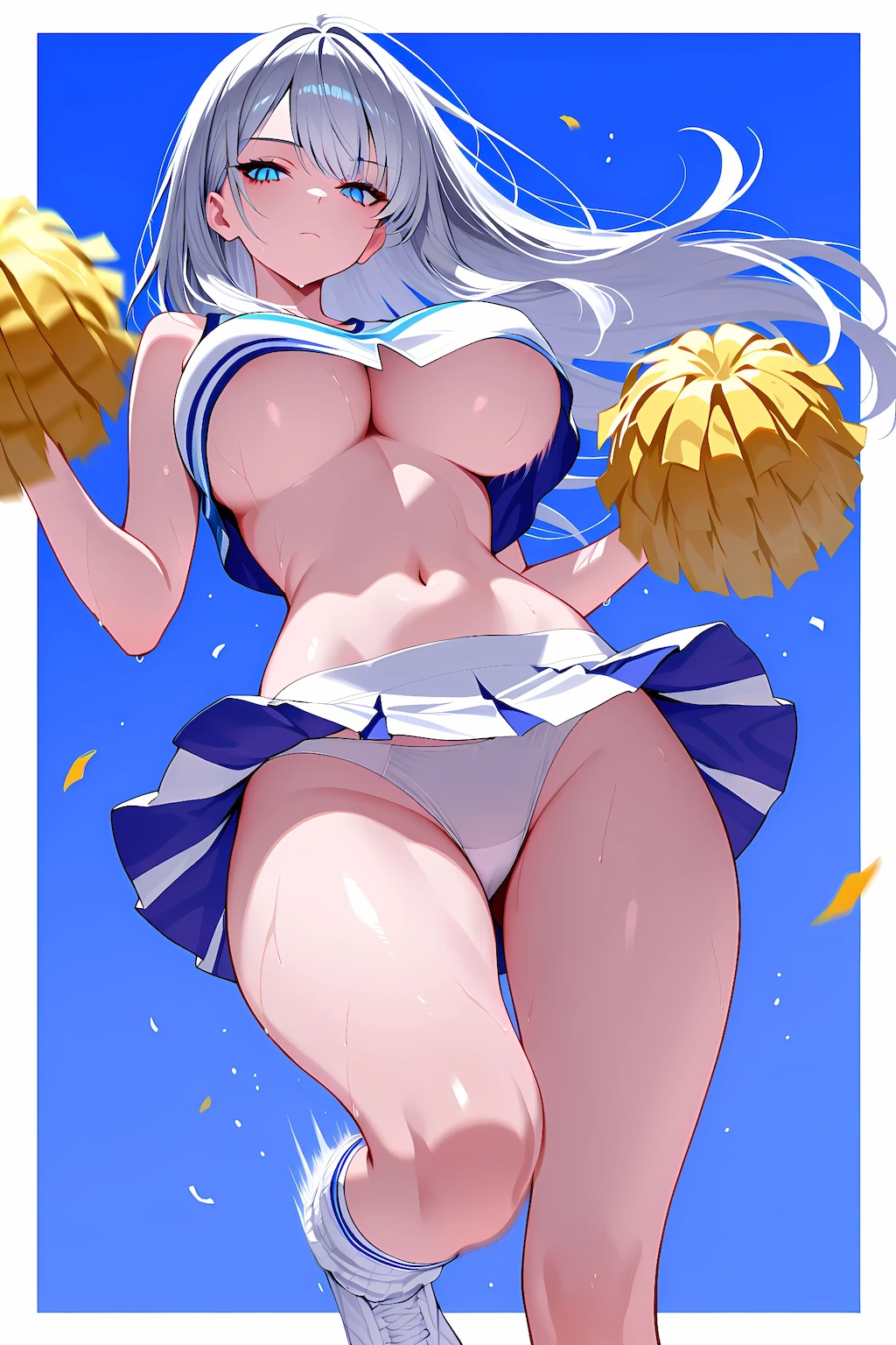 超ミニスカ下乳へそ出しチア服