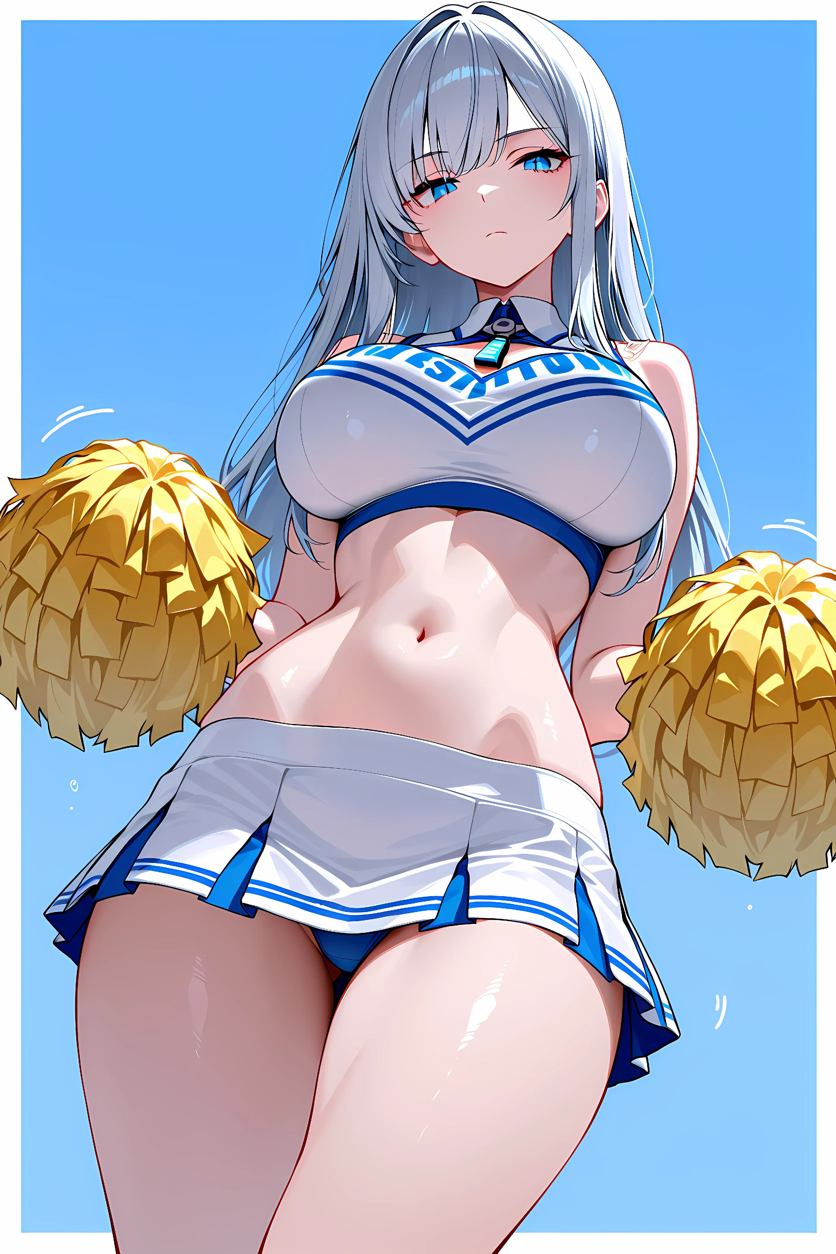 超ミニスカ下乳へそ出しチア服