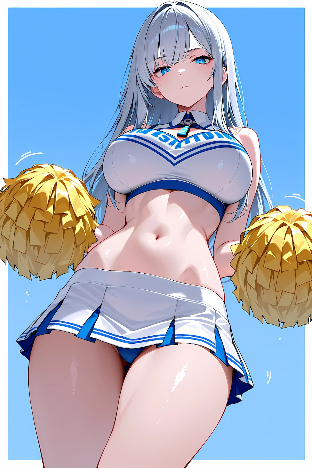 超ミニスカ下乳へそ出しチア服