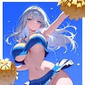 超ミニスカ下乳へそ出しチア服 8枚目