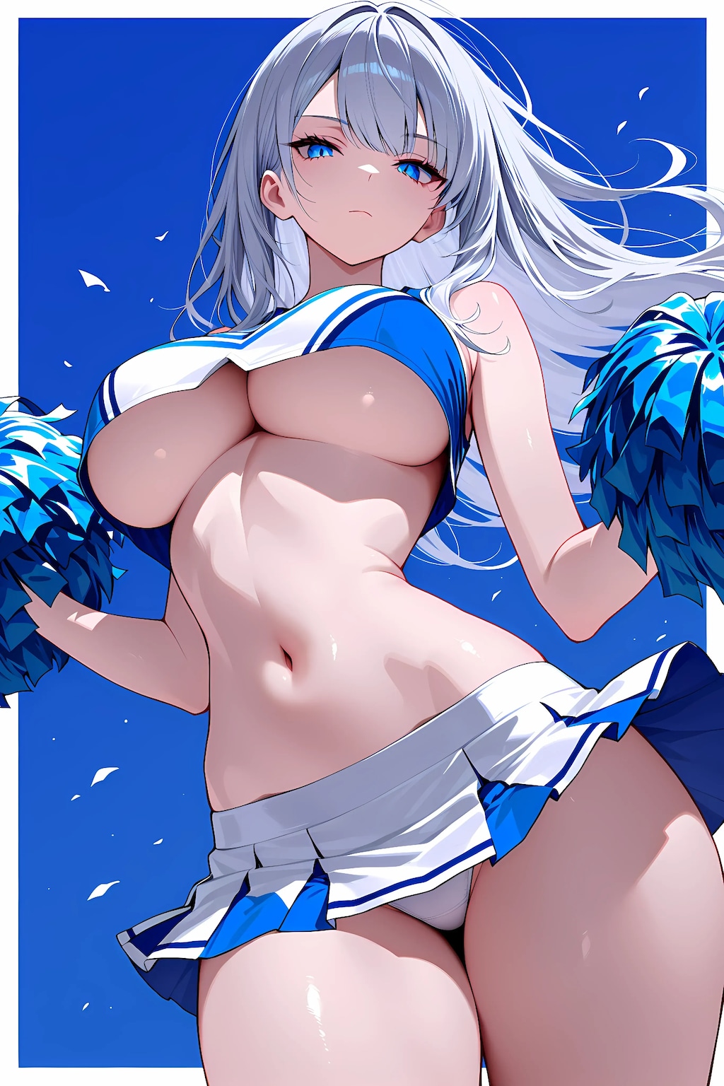 超ミニスカ下乳へそ出しチア服
