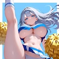 超ミニスカ下乳へそ出しチア服 10枚目