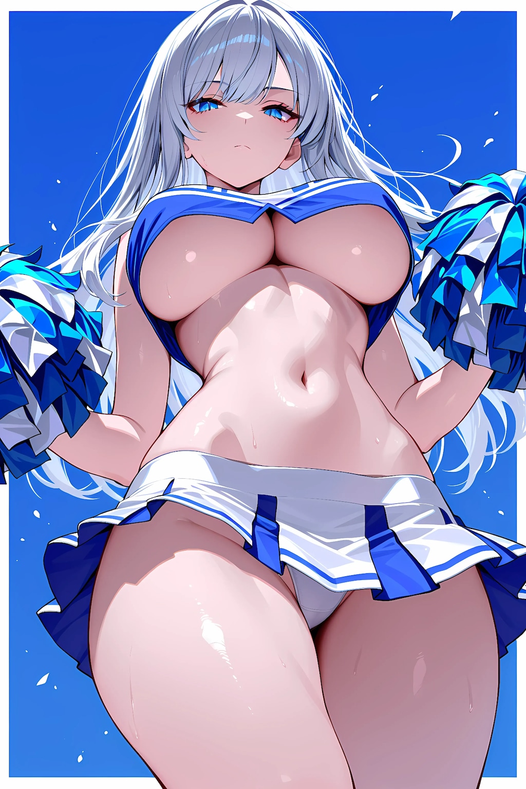 超ミニスカ下乳へそ出しチア服