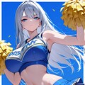 超ミニスカ下乳へそ出しチア服 2枚目