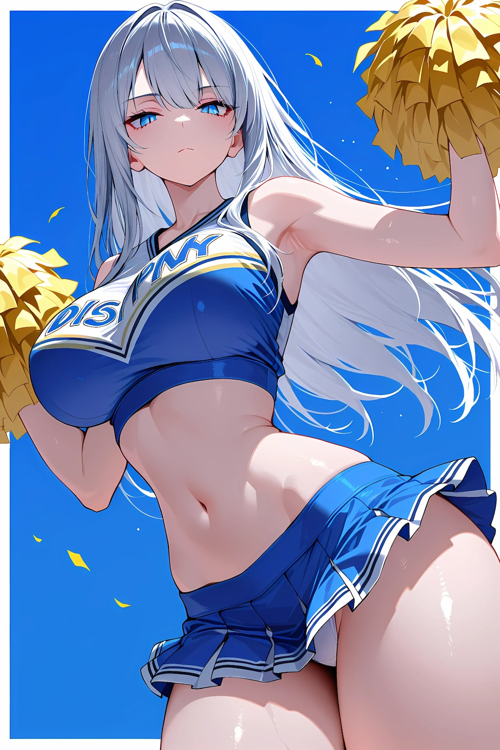超ミニスカ下乳へそ出しチア服