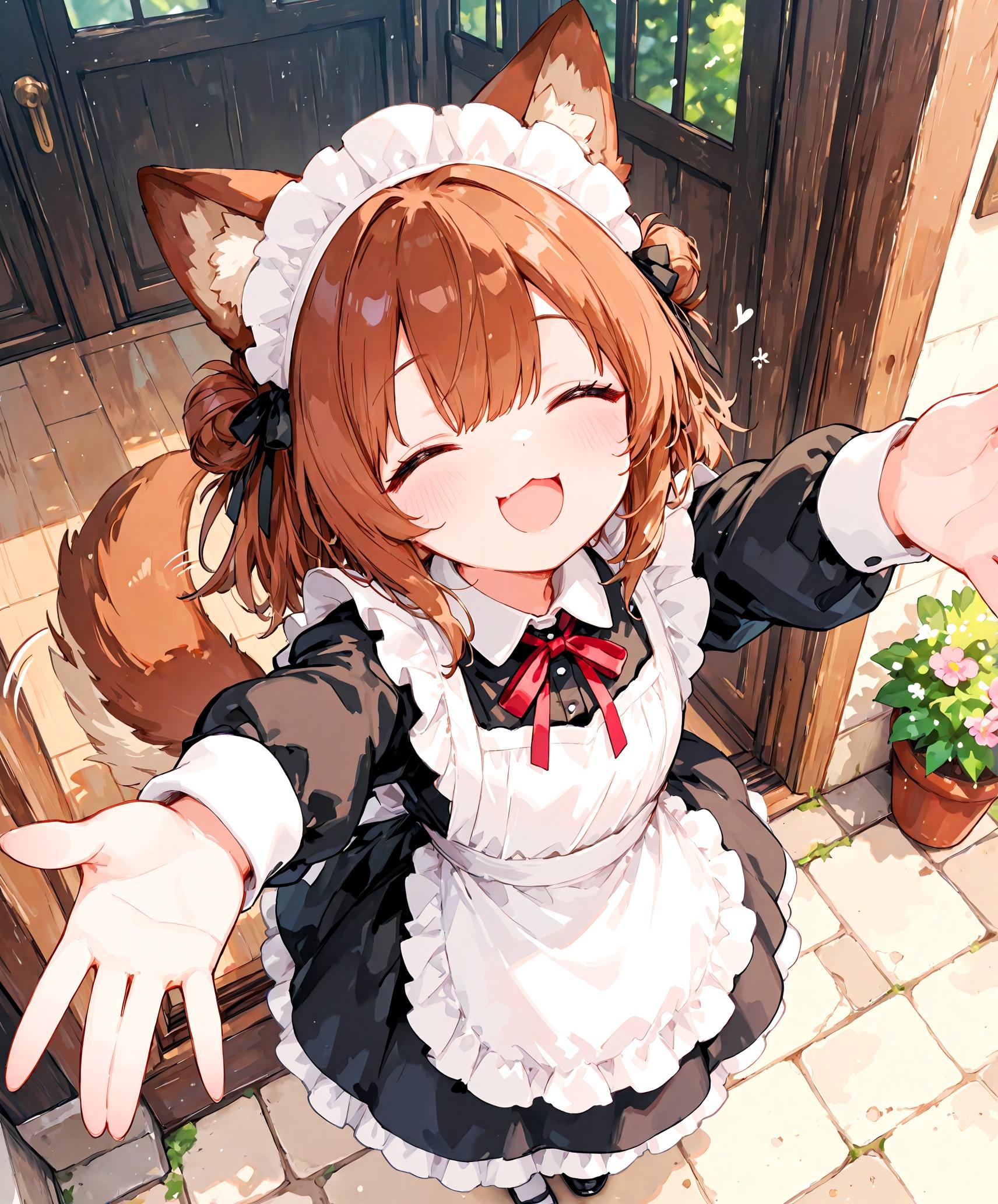 いぬみみメイド少女 | の人気AIイラスト・グラビア