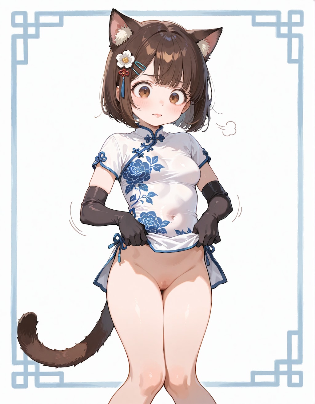 チャイナドレスのネコミミ少女2