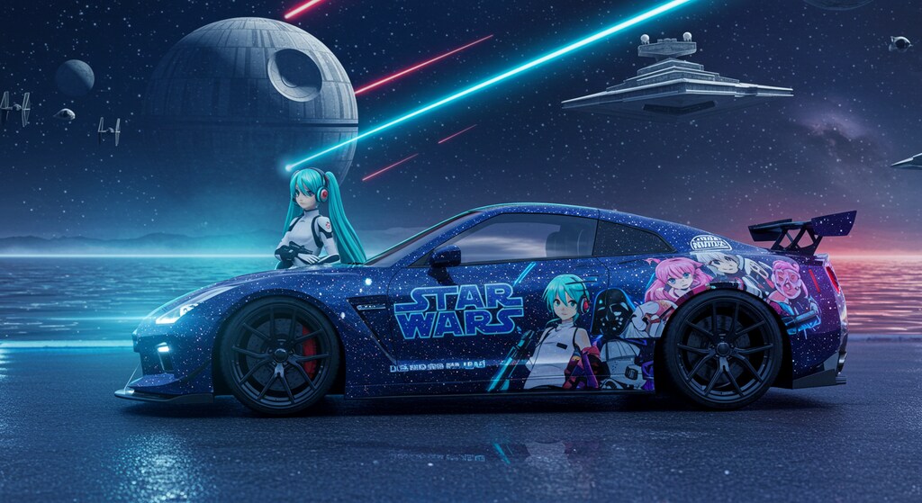 初音ミクとスターウォーズGT-R