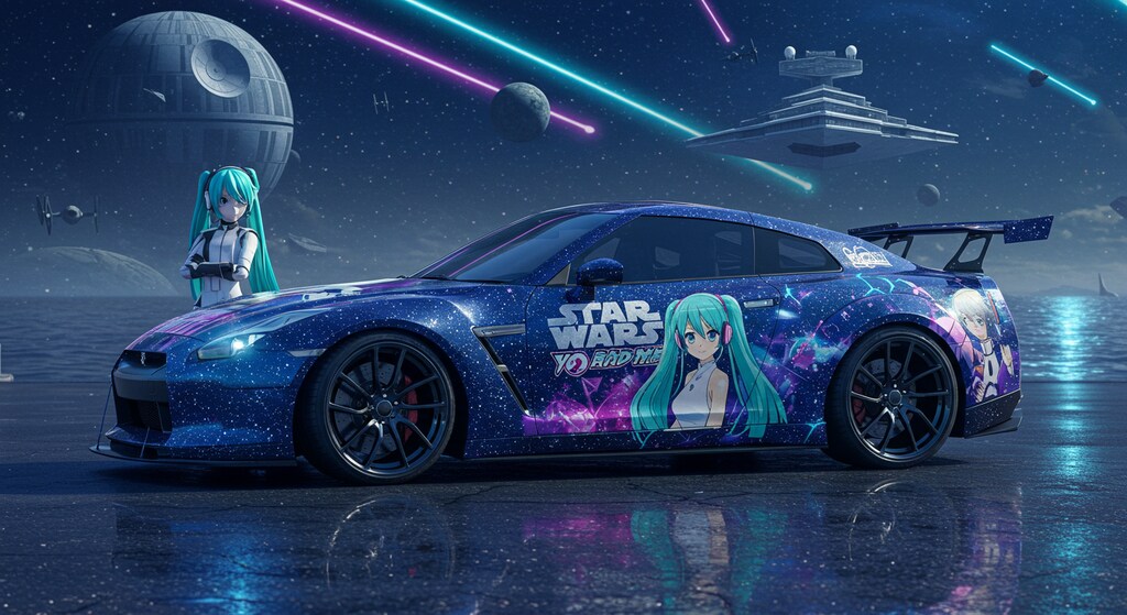 初音ミクとスターウォーズGT-R