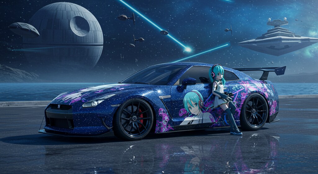 初音ミクとスターウォーズGT-R