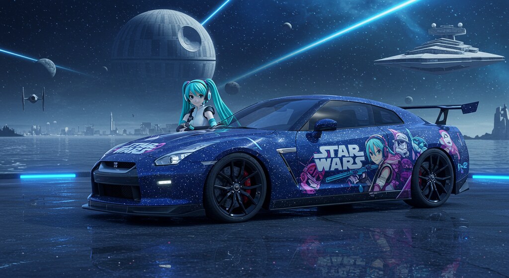 初音ミクとスターウォーズGT-R