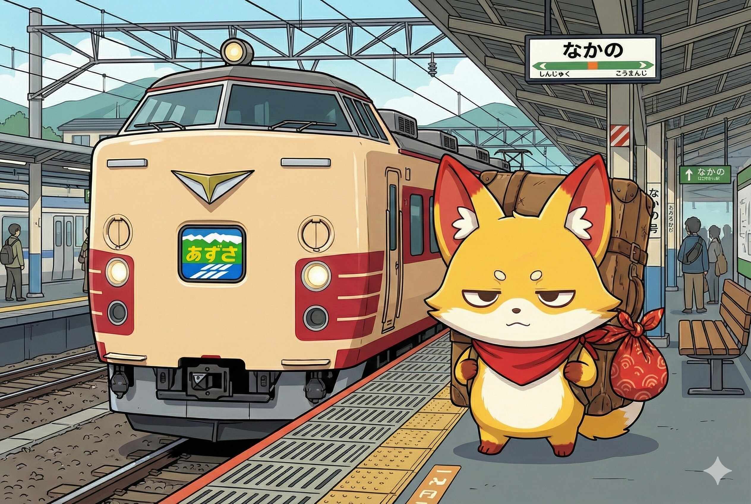 あずさ２号で私は旅に出ます。 | の人気AIイラスト・グラビア