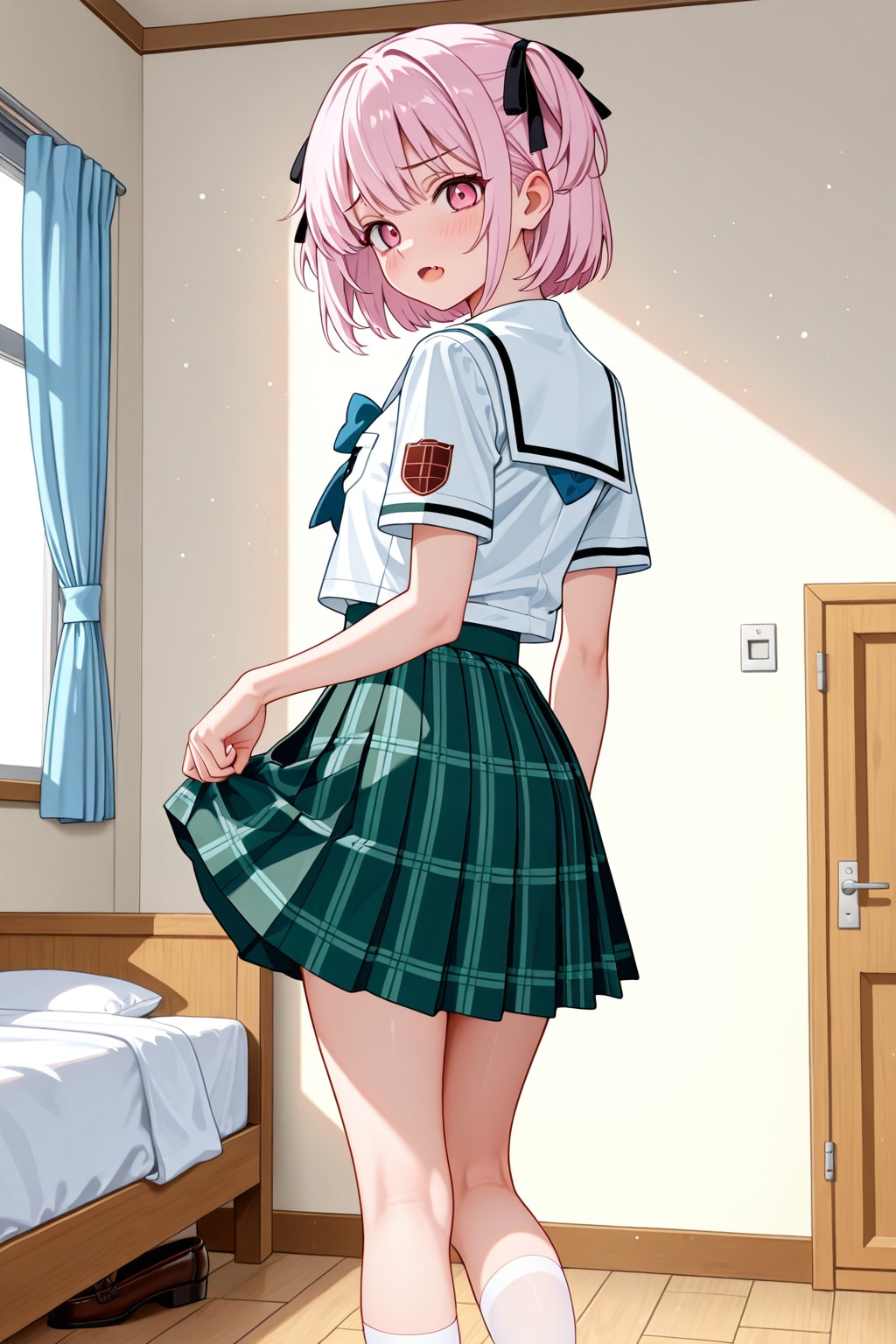 鏡で自己チェック | の人気AIイラスト・グラビア