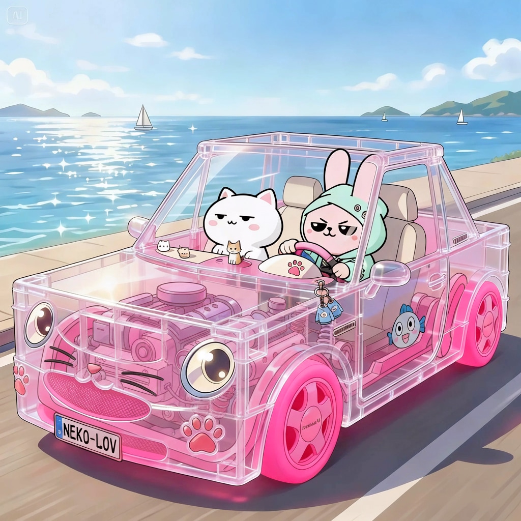透明感のある車 | の人気AIイラスト・グラビア