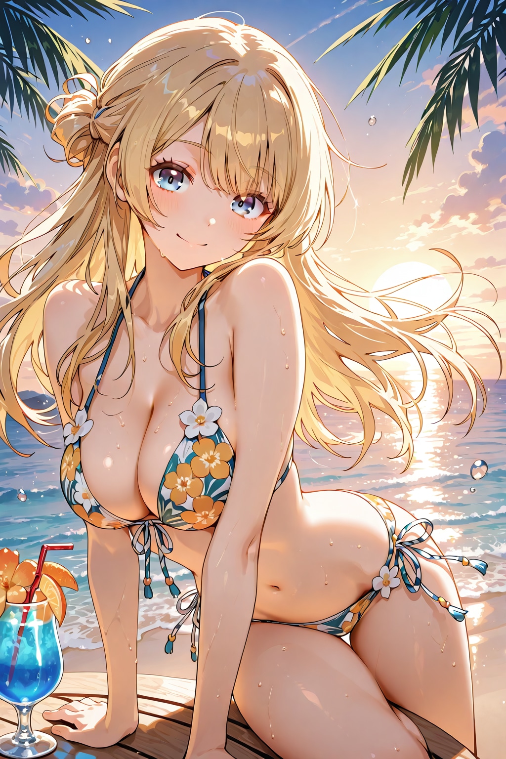 金髪ビキニ美少女