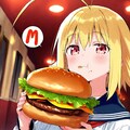 ハンバーガーを食べるJK 2枚目