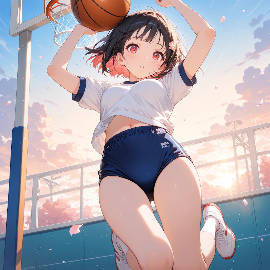 夕焼けシュート　~ 黒髪ボブのブルマ娘６7 ~