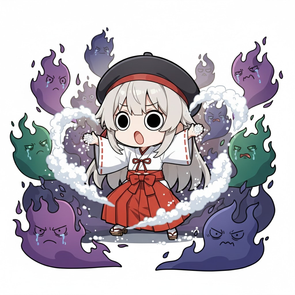 塩を撒いてしまいよったえらいこっちゃ嬢