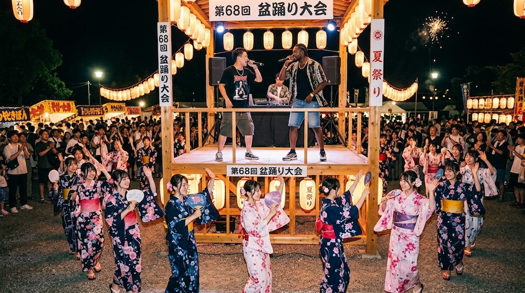 盆踊りとラップバトル