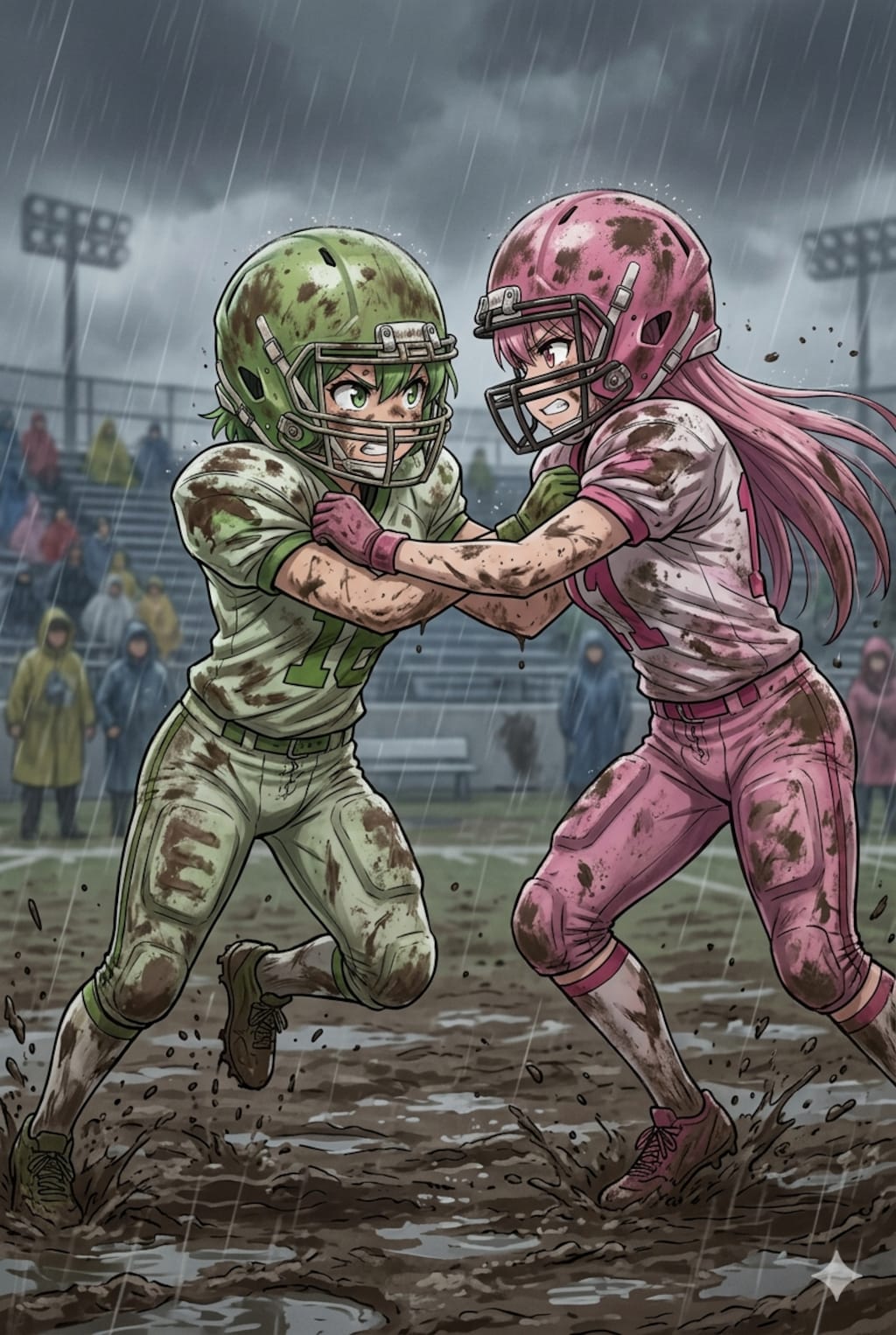 🏈泥まみれの女子アメフト 164