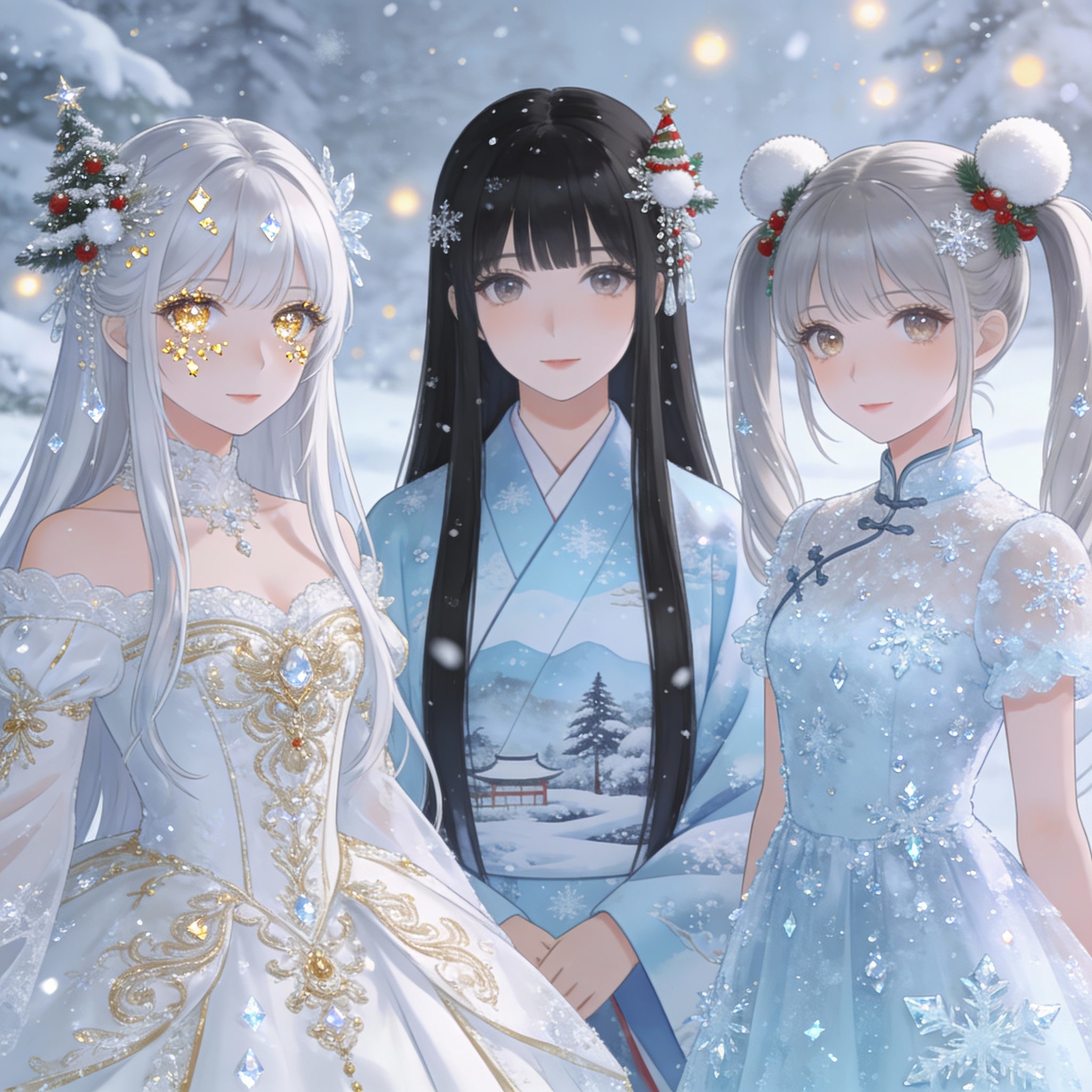 雪姫たちのクリスマス | の人気AIイラスト・グラビア