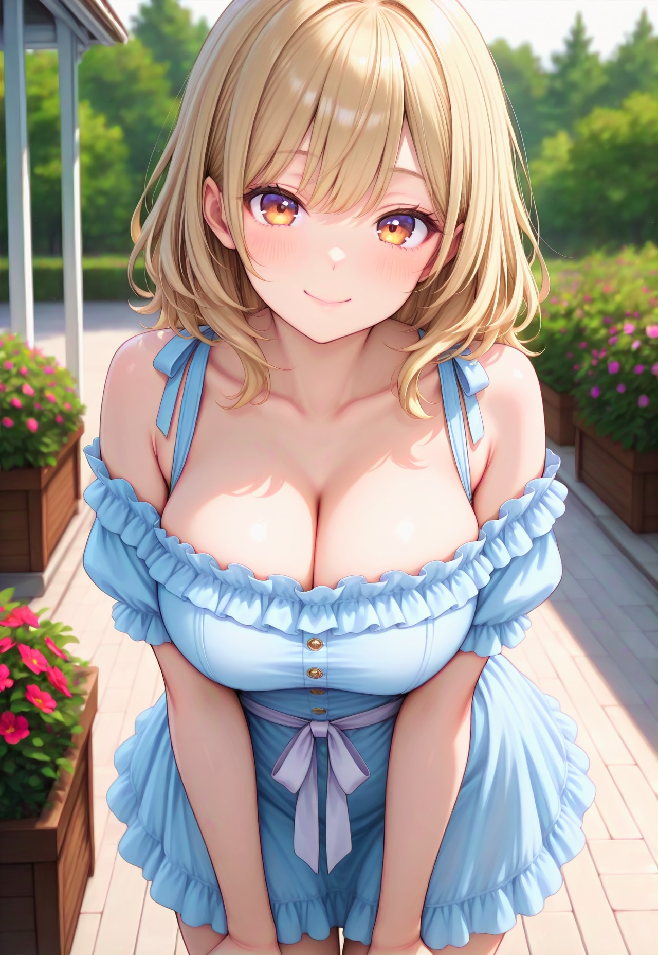 463（青いオフショルワンピ）
