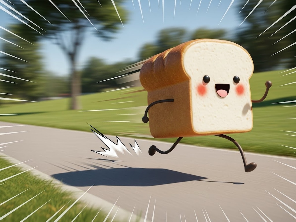 走るパン