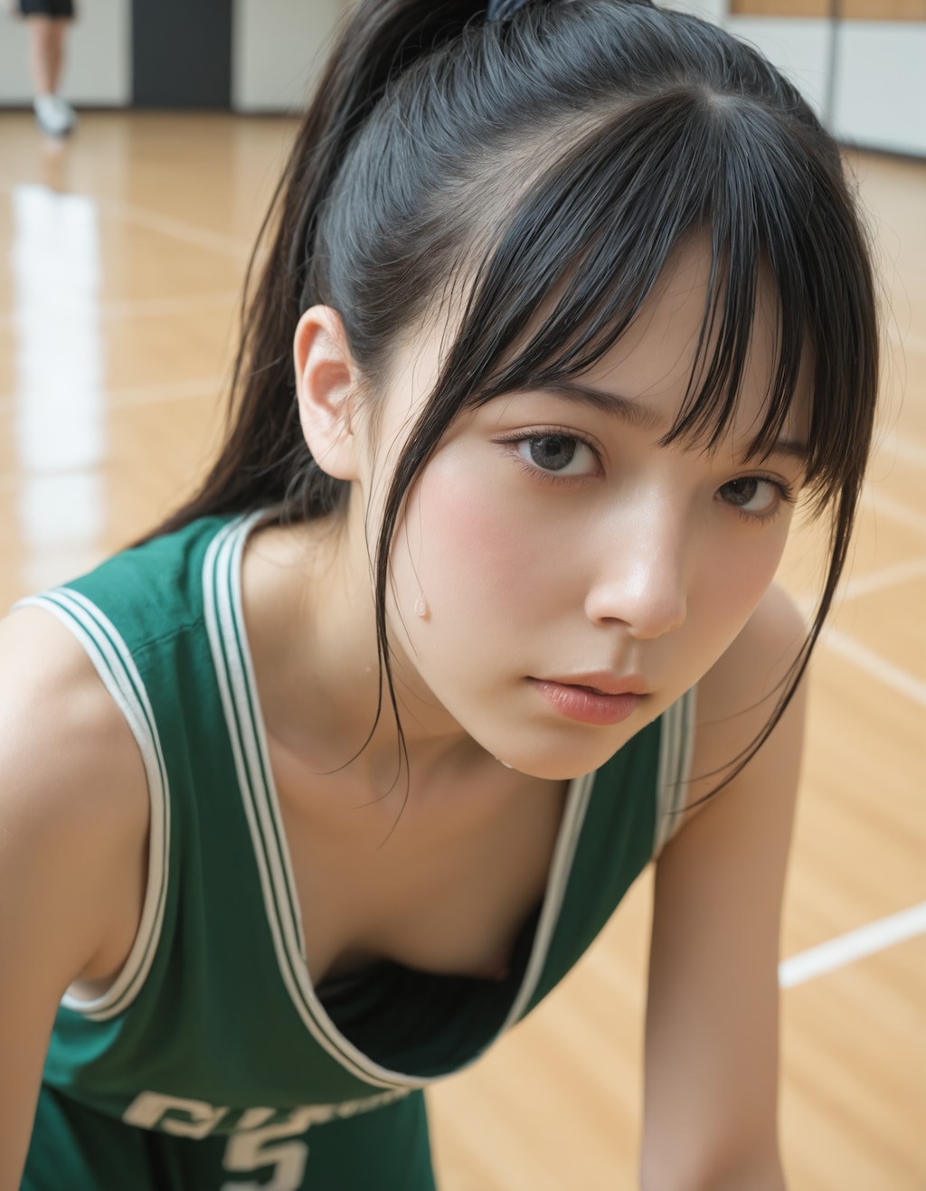 バスケ少女乳首チラ４