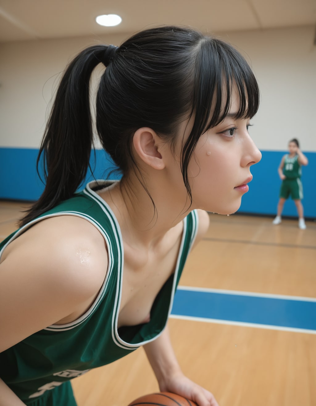 バスケ少女乳首チラ４
