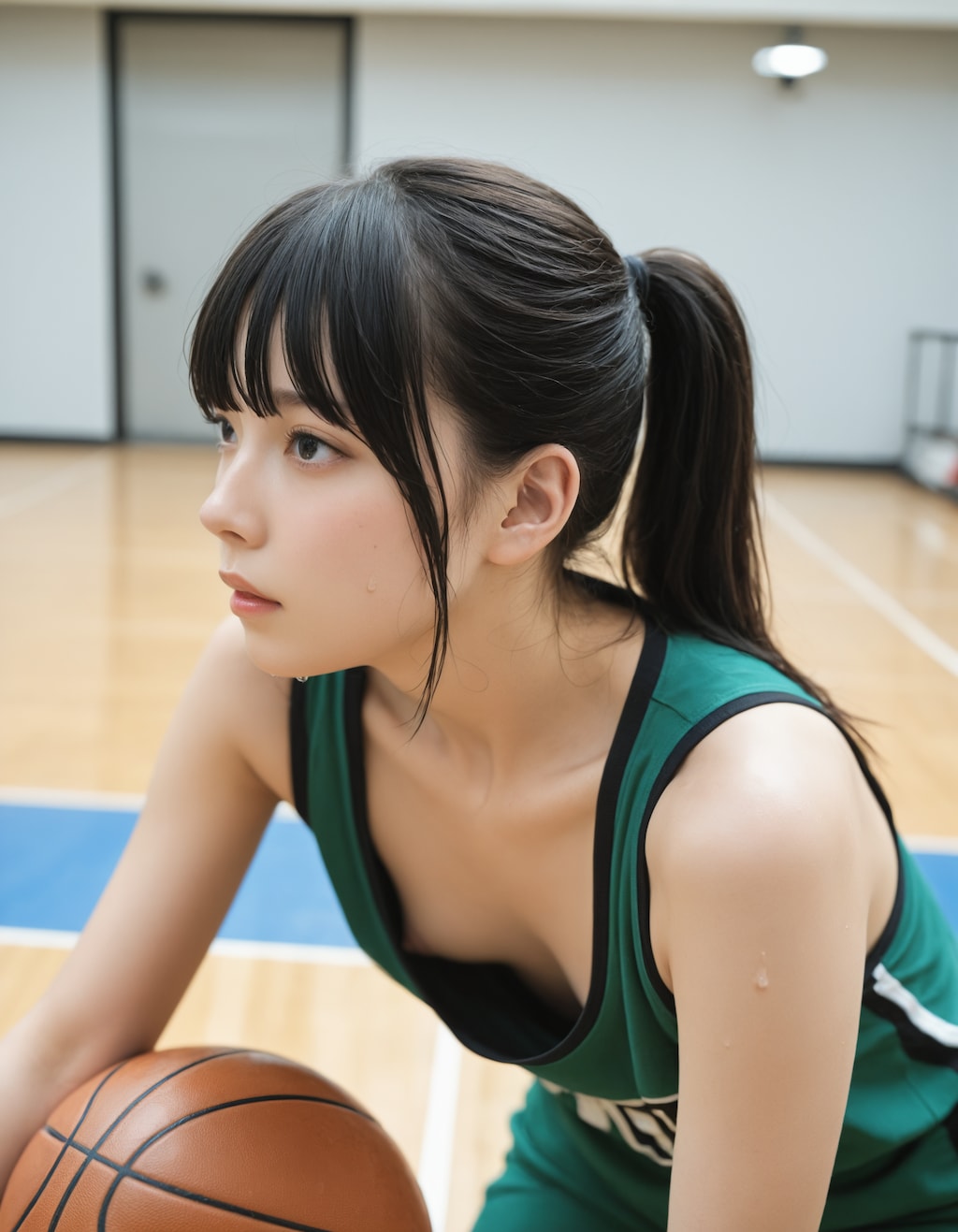 バスケ少女乳首チラ４