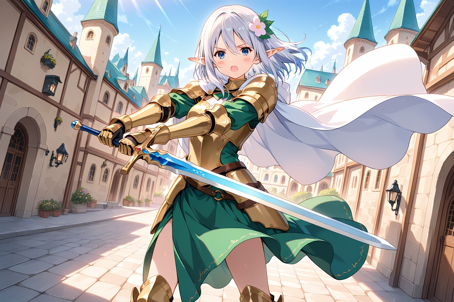 姫騎士銀エルフさん | の人気AIイラスト・グラビア