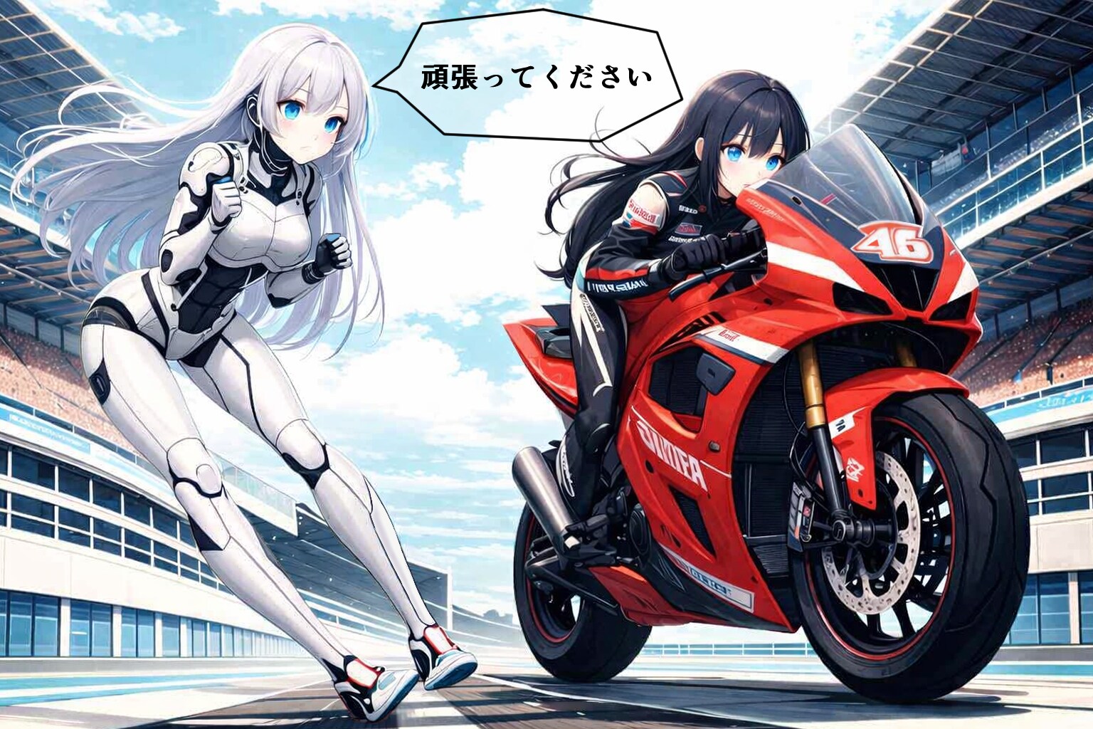 ちちぷい生成メカ娘　レーサー
