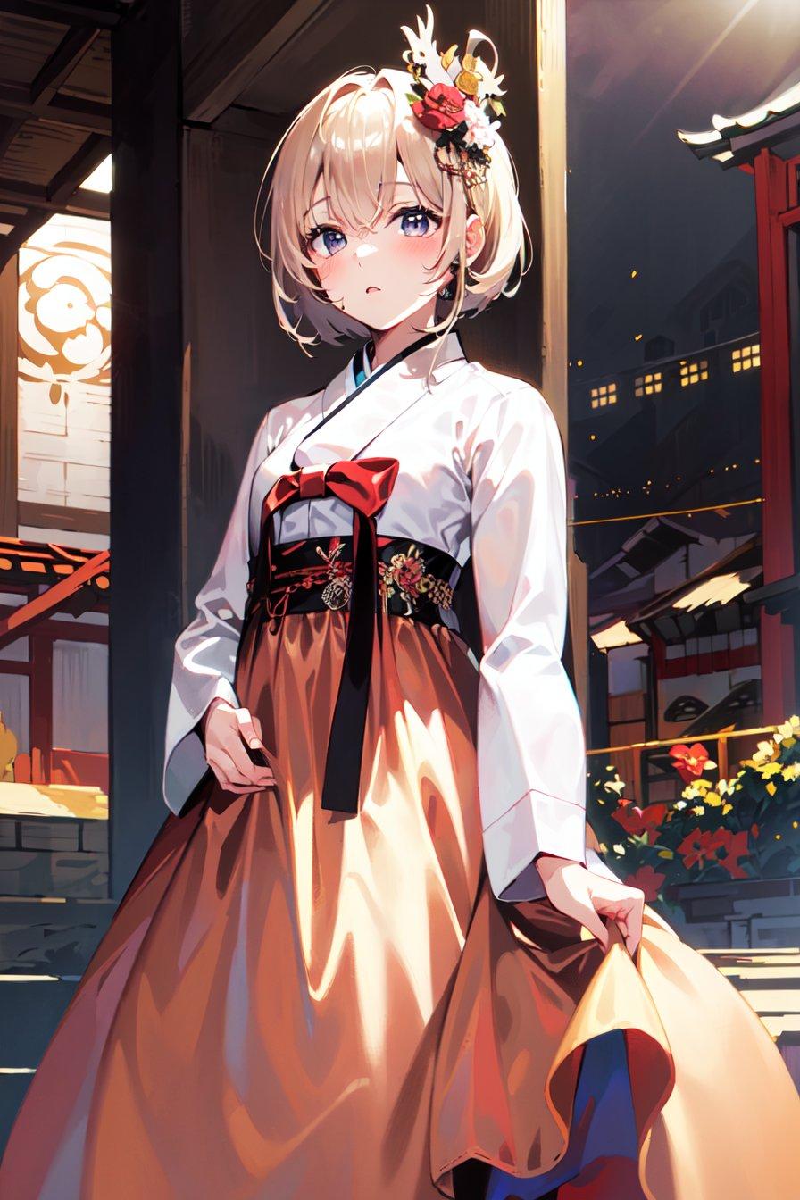 韓服を着た少女
