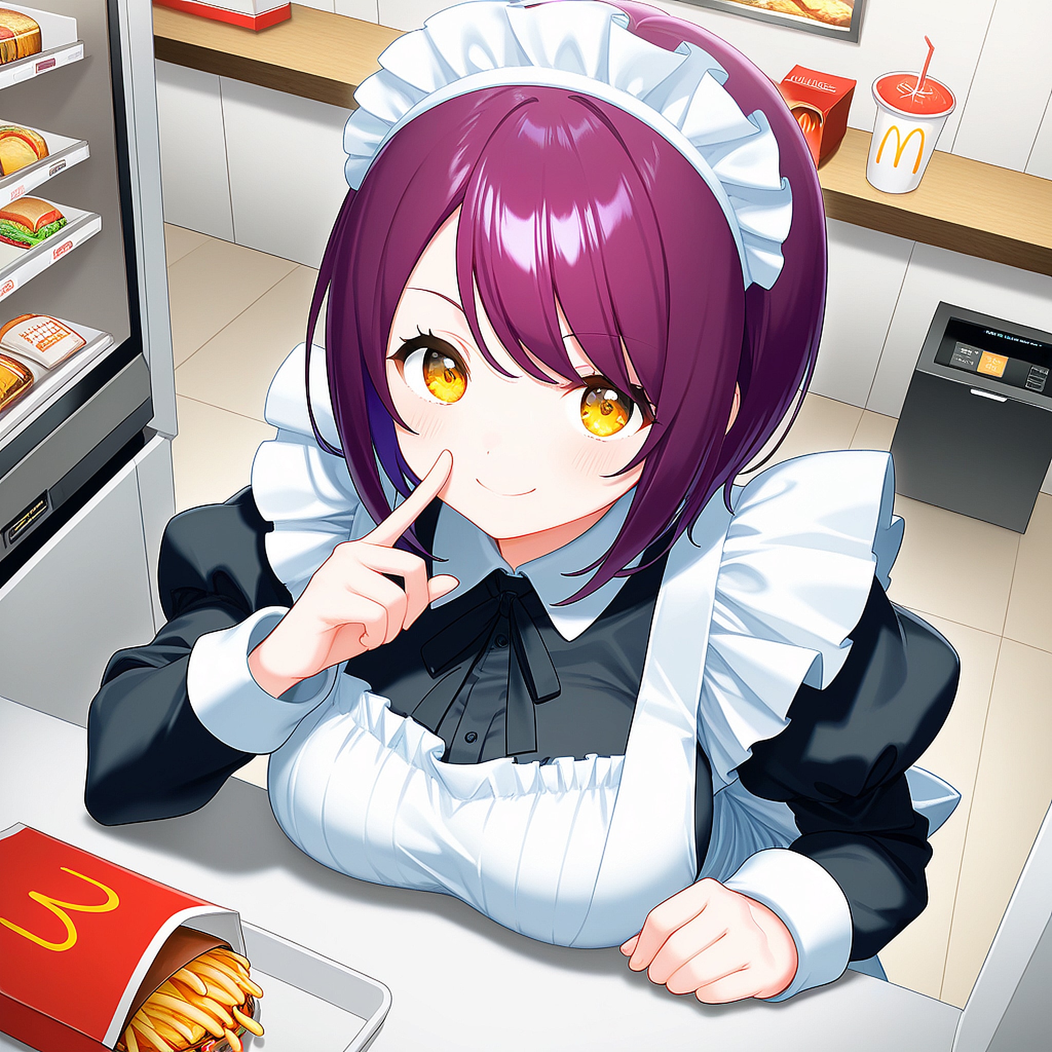 こんばんは（挨拶メイドの芽衣ちゃん） | の人気AIイラスト・グラビア