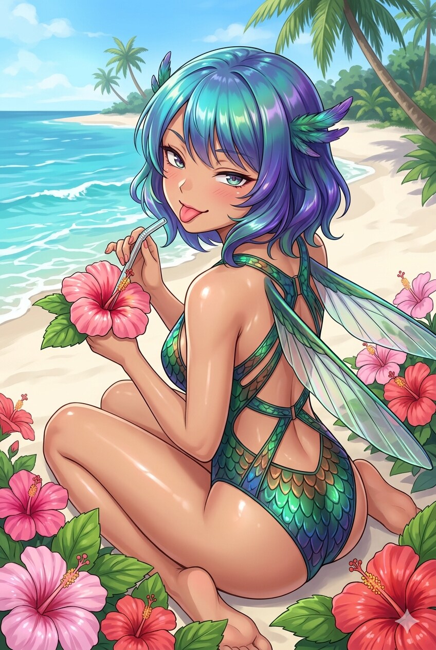 ハチドリ擬人化(べろべろ用)