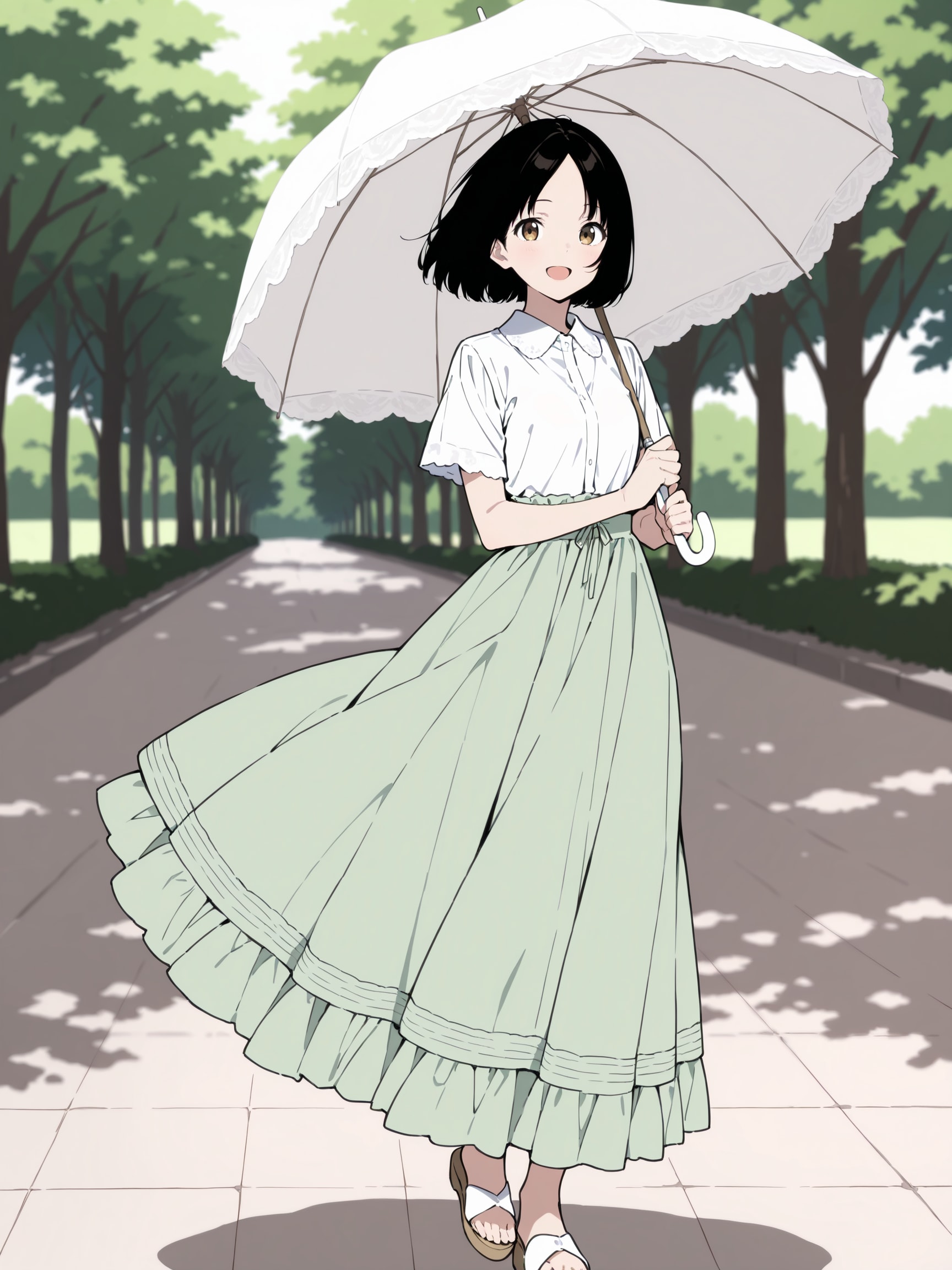 お散歩、真由美ちゃん | の人気AIイラスト・グラビア