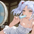 アイスと扇風機 3枚目