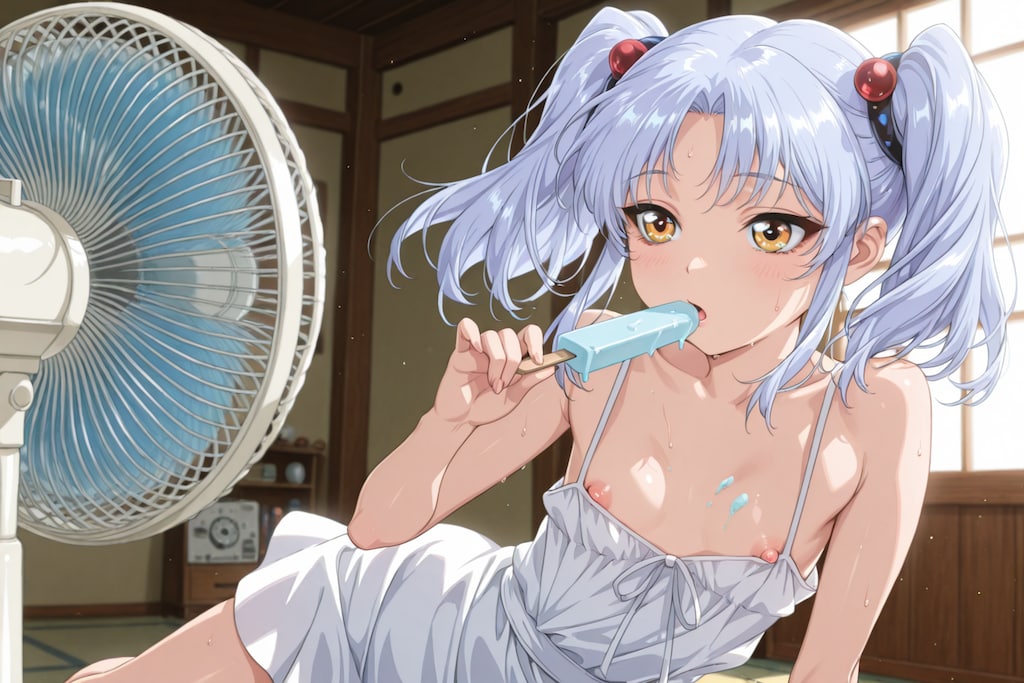 アイスと扇風機