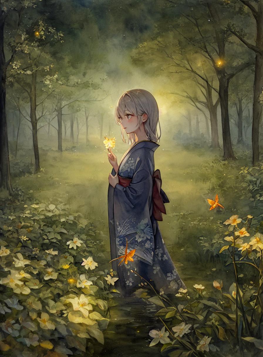 夜の花畑2