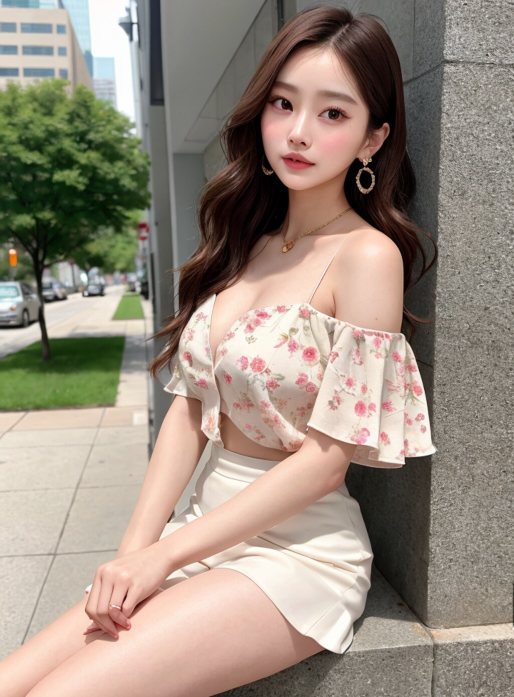 肩出しドレスOL