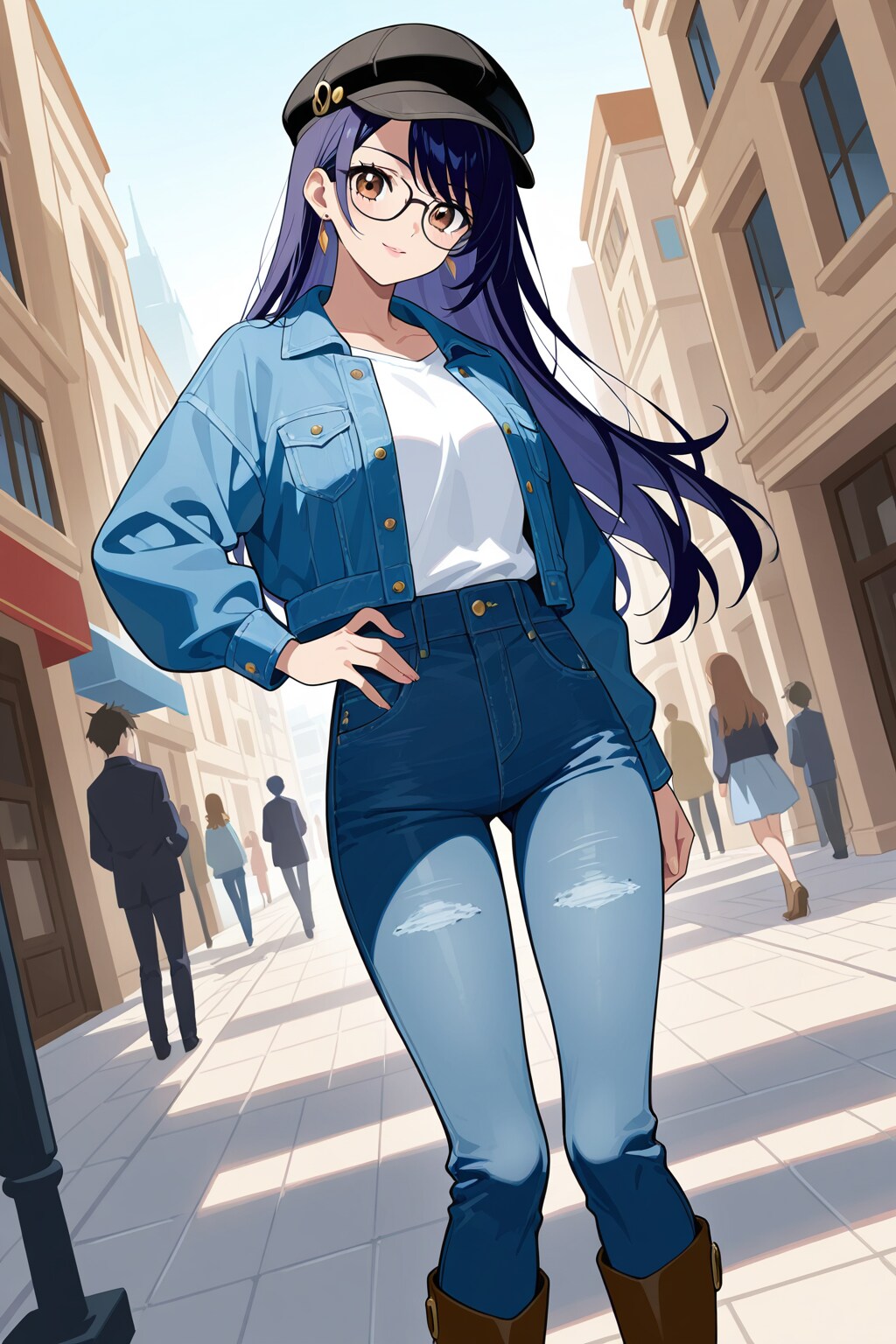 キャップ帽の女の子