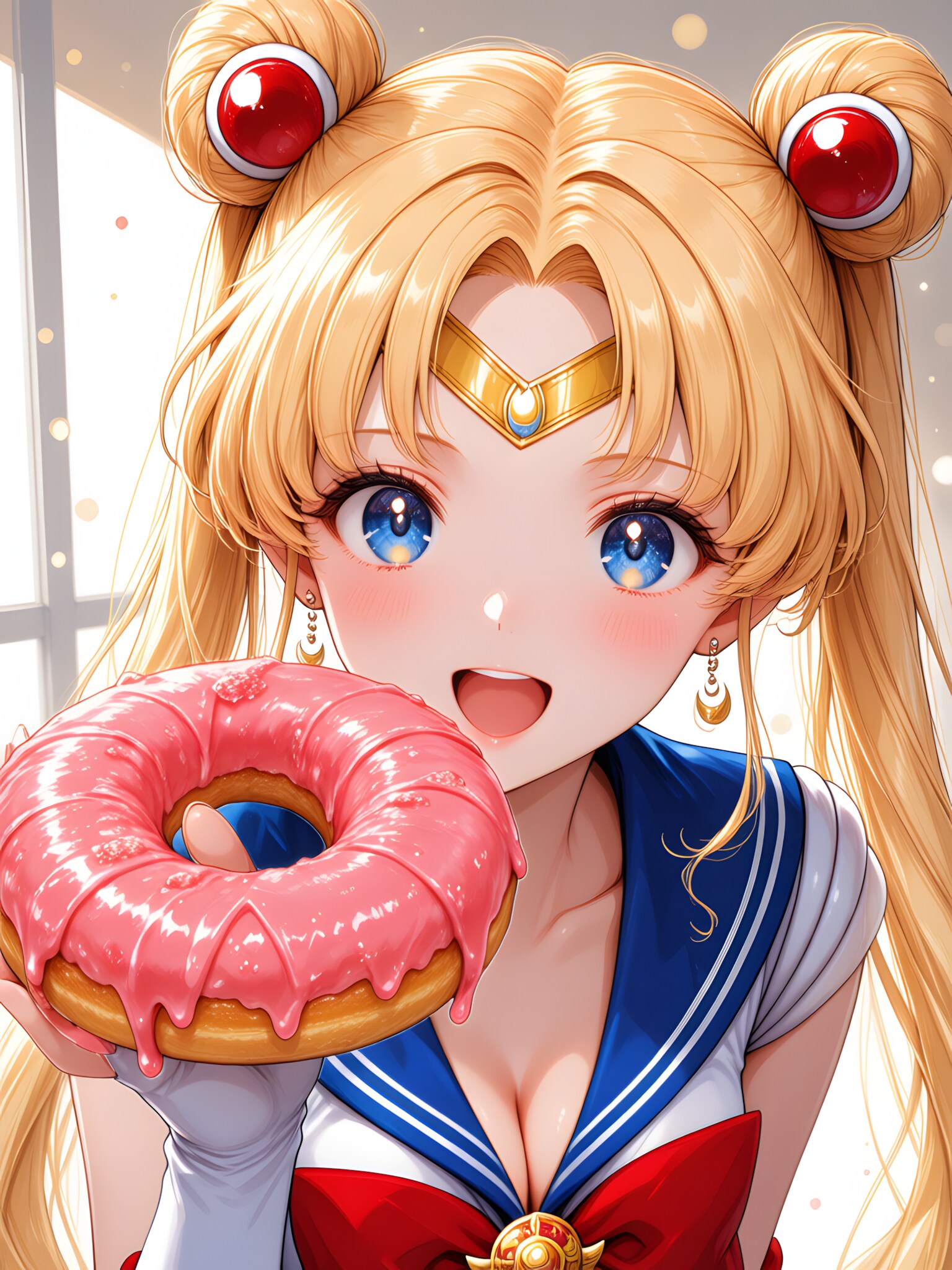 セーラームーン：ドーナツ、食べる？？