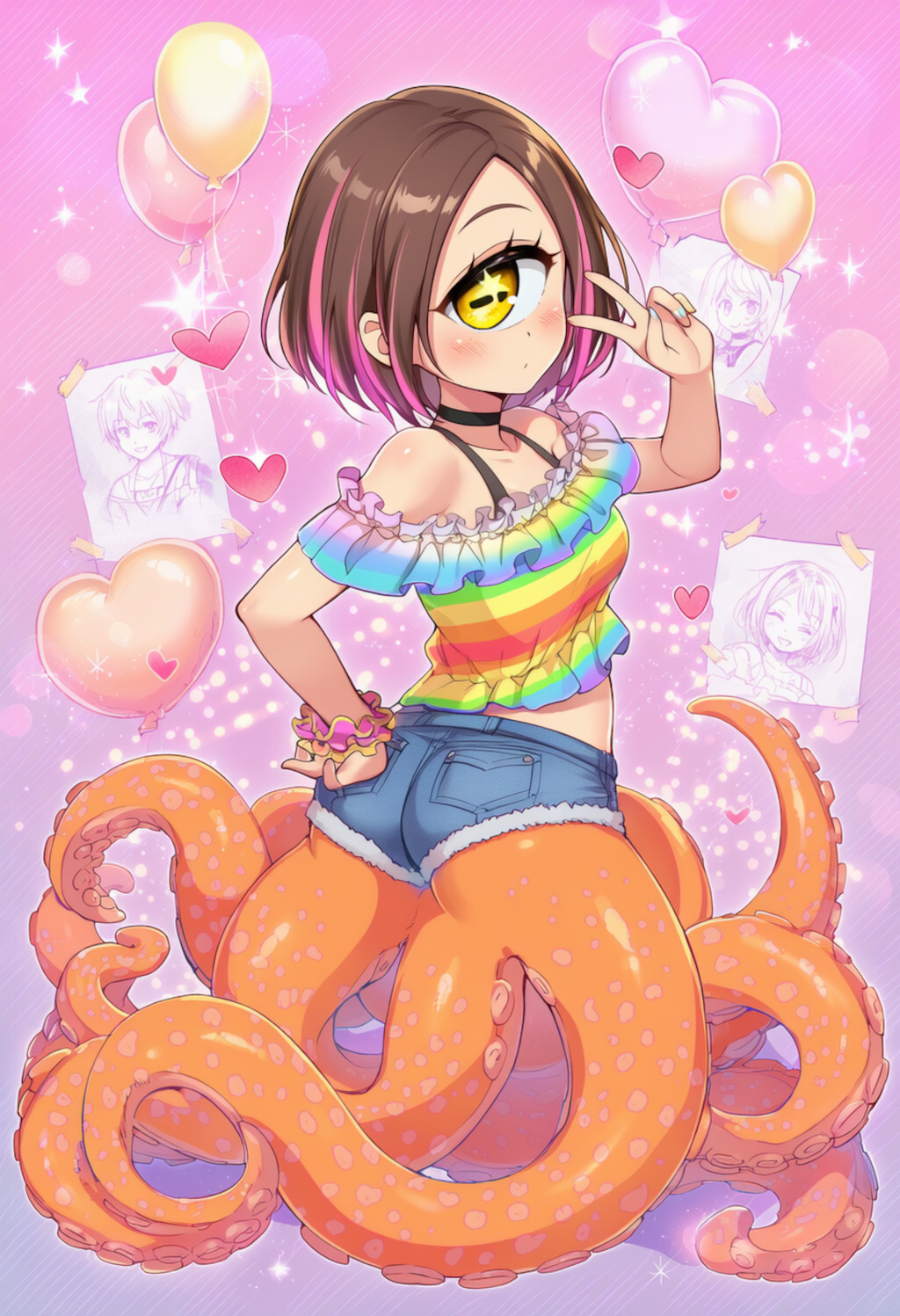 単眼スキュラ　視線とポーズ